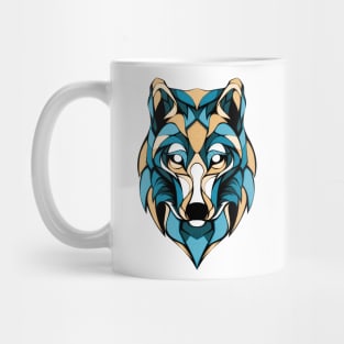 Artict Wolf Head Geometri Fantasy Artsy Style Mug